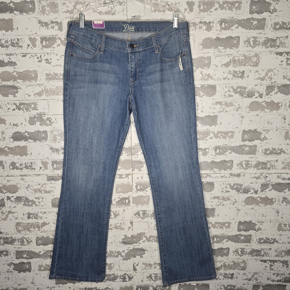 Old Navy Jeans Womens 12 Regular The Diva Low Rise Bootcut‎ Denim Blue Stretch